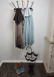 Wardrobe with ceramics - antique brown