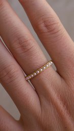 Africa - Vintage Pearl Ring in Gold