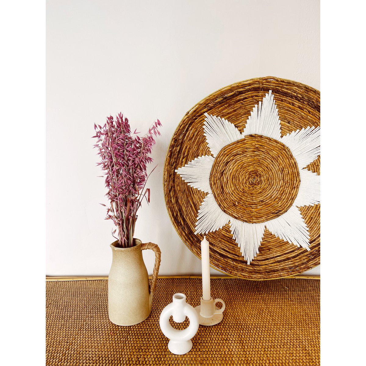 Avena lyserøde tørrede blomster