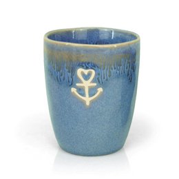 Stentøj Becher "Anker" blau