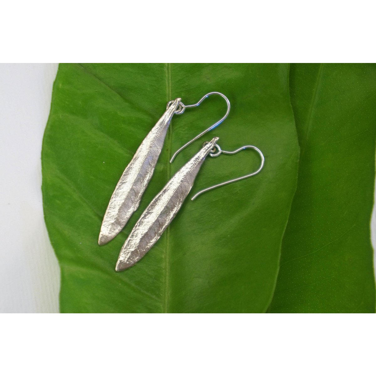 Gold & Silver Olive Leaf Earrings, Gold-Plated Sterling Silver Jewelry, Handmade Dangle Earrings, Gift for Her, Birthday Gift for Women