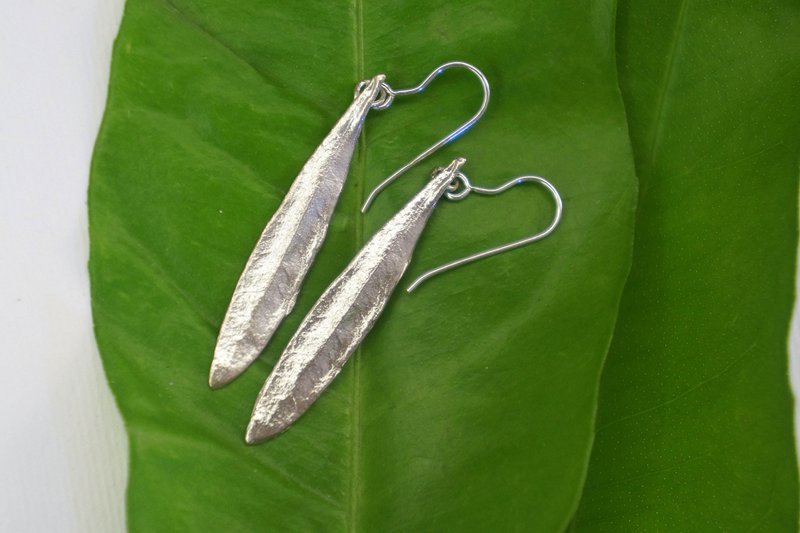 Gold & Silver Olive Leaf Earrings, Gold-Plated Sterling Silver Jewelry, Handmade Dangle Earrings, Gift for Her, Birthday Gift for Women