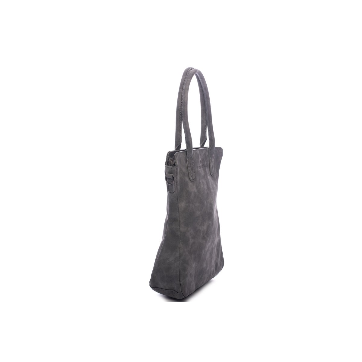Borsa a mano curva grigia