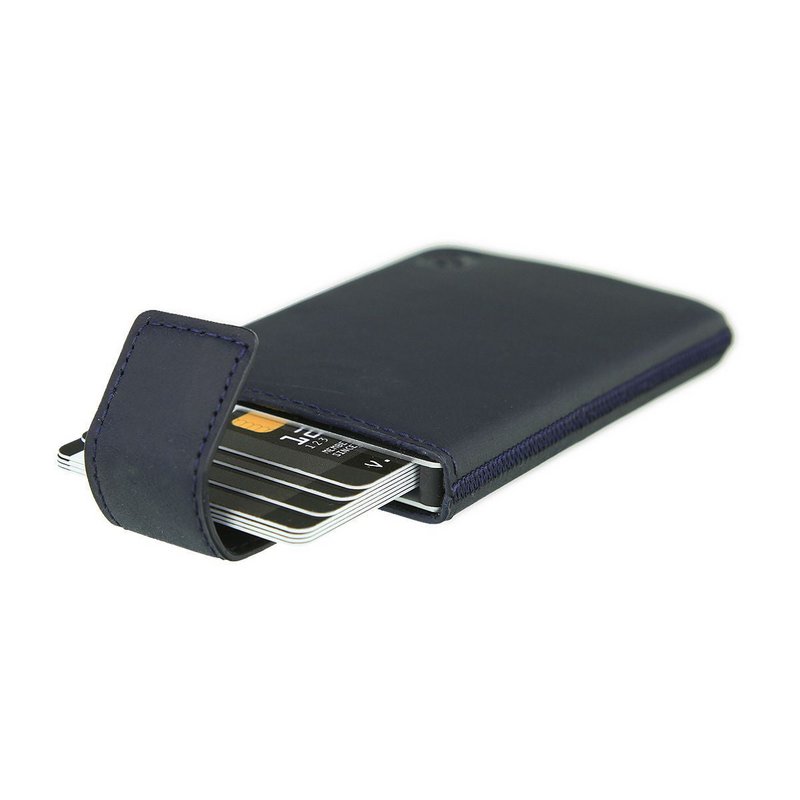 Card Case Pocket Luxe Vintage Blue