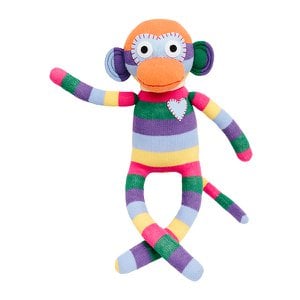 Soft toy sock monkey Midi colored