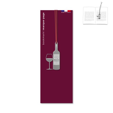 Bordeaux metalen boekenlegger