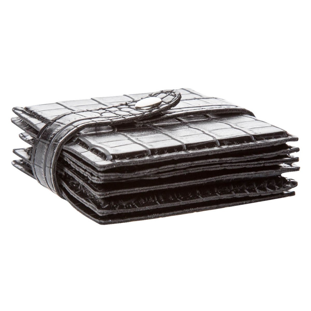 Juego de 6 posavasos de cristal croco negro