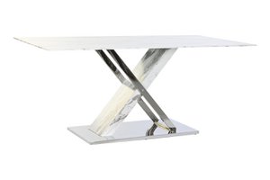 ESSTISCH AUS STAHLGLAS 180X90X78 SIMIL MARMOR MB200029