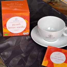Tè biologico PU-ERH LIMONE VANIGLIA I Piramide di tè in bustina NO PLASTICA