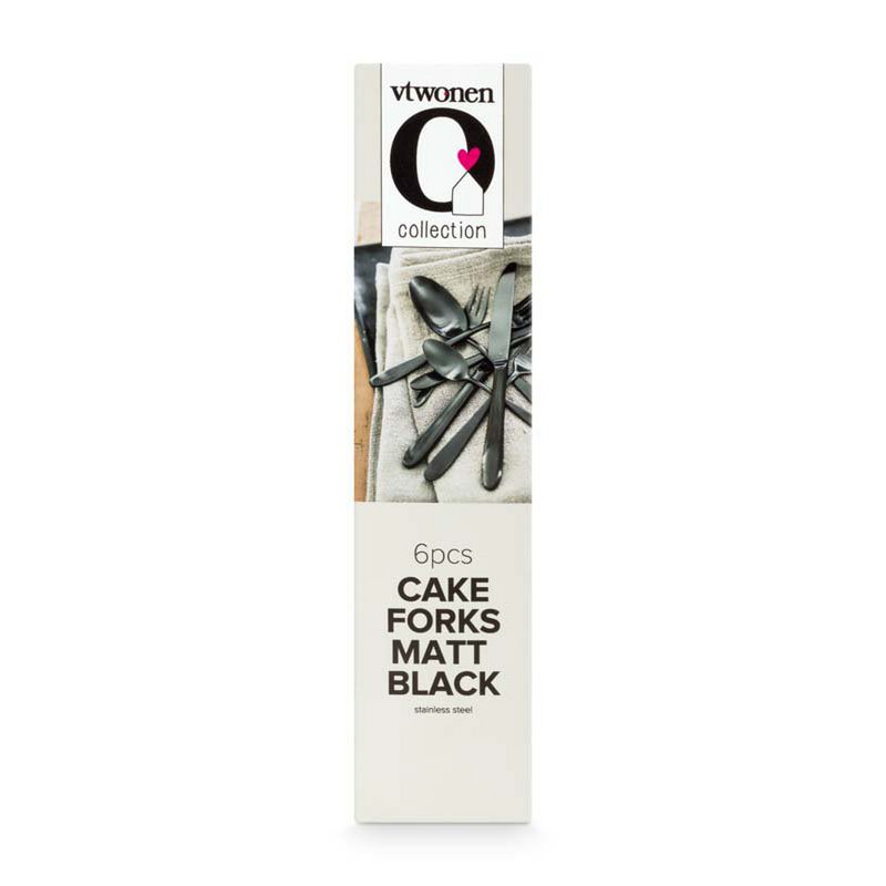 Set/6 Cake Forks Matt Black