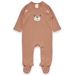 Pyjama 1 pièce. - Aiguille goutte marron
