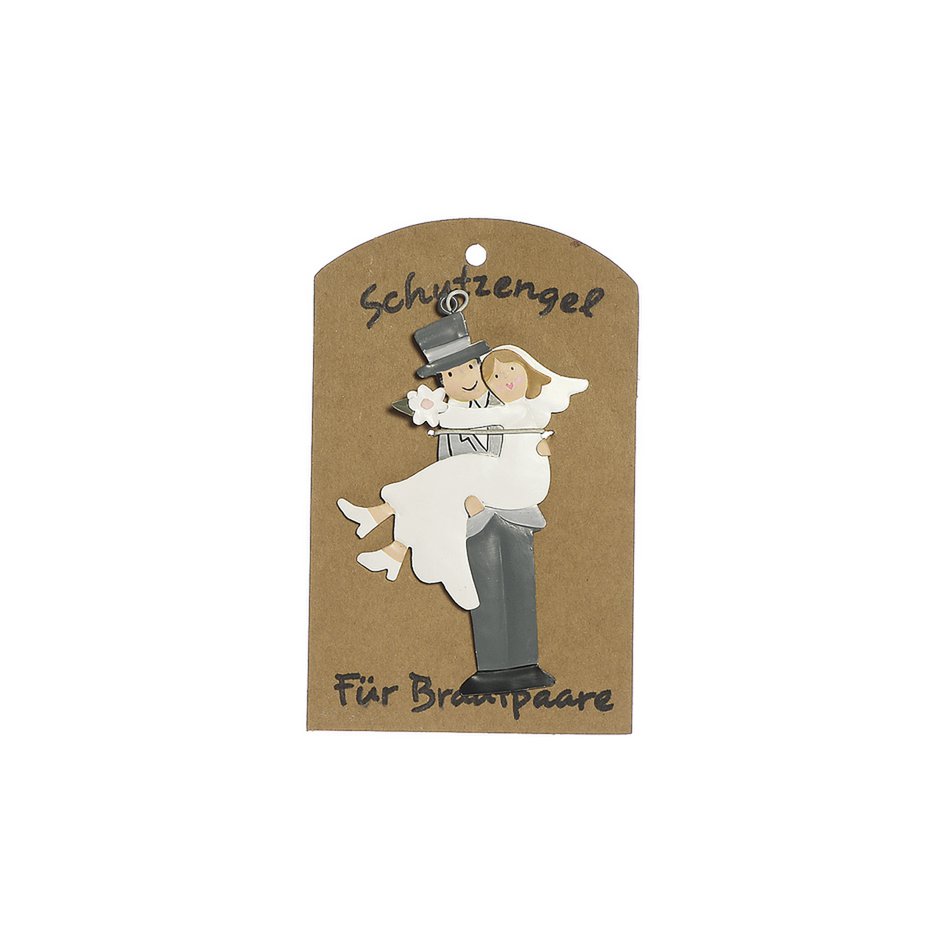 Guardian angel on card "For bridal couples" PU 8 Bride on arm 9 cm