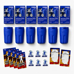 THE BLUE STRIKE Set | 6 Same Colour Mug Collection | Cobalt Blue