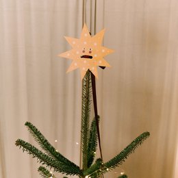 Große sternförmige Weihnachtsbaumspitzendekorationen