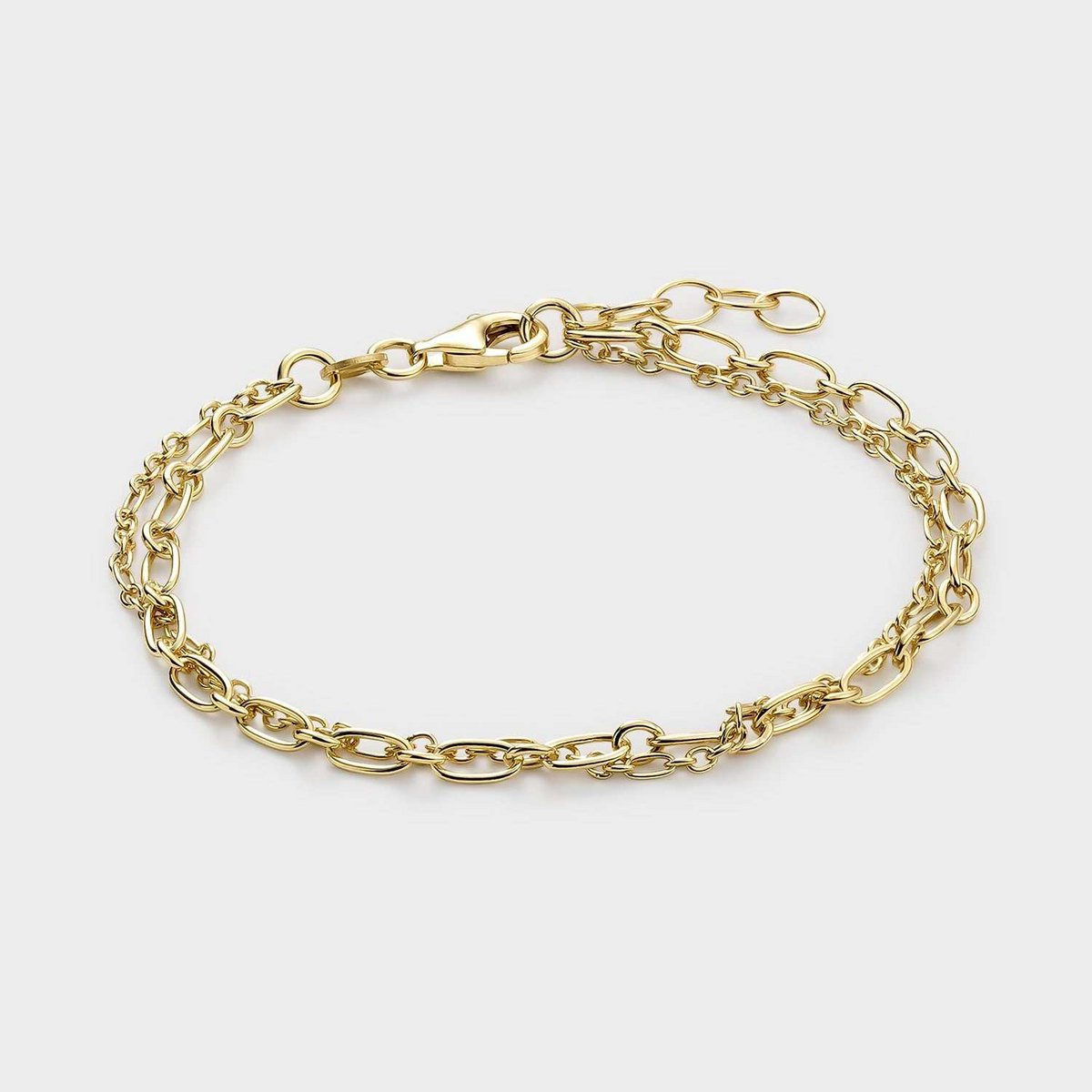 Bracelet double plaqué or jaune