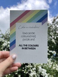 Als een regenboogkaart A6