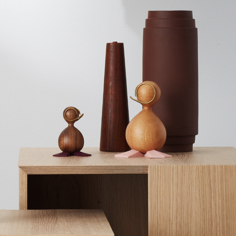 The Ugly Duckling - Wood Bird Animal figur - Dansk design
