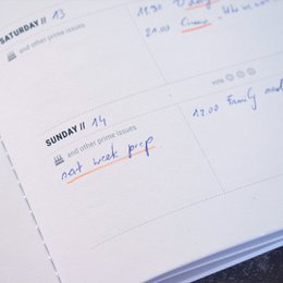 Quaderno di cancelleria per pianificatore settimanale