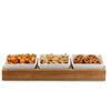 Serving set with 3 inset bowls