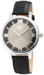 MC ladies watch with real leather strap