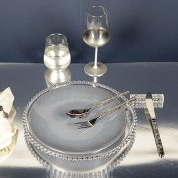 Husmor 24 sølvstykker med hamret finish