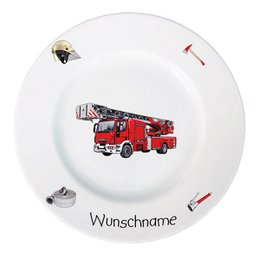 Children's service 3-pc. Fire brigade with or without a desired name