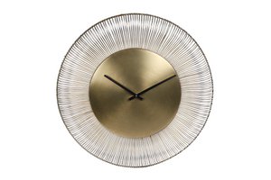 Wanduhr Caroline schwarz-goldenes Metall 55x54x54cm