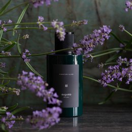  Signature Blend III perfume by Augusta Aroma, featuring a dark green glass bottle with a floral background.