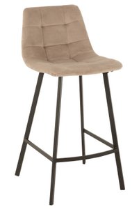 J-Line barstoel Olivier - textiel/metaal - beige