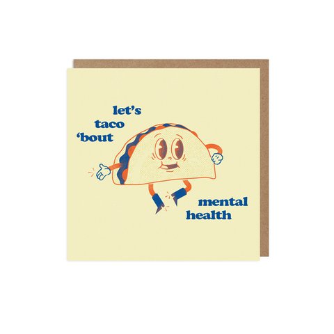 Taco Retro Mental Health Card