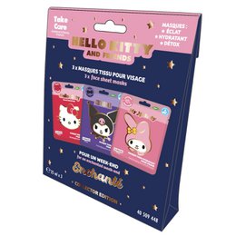 Set of 3 Face Masks - Hello Kitty & Friends