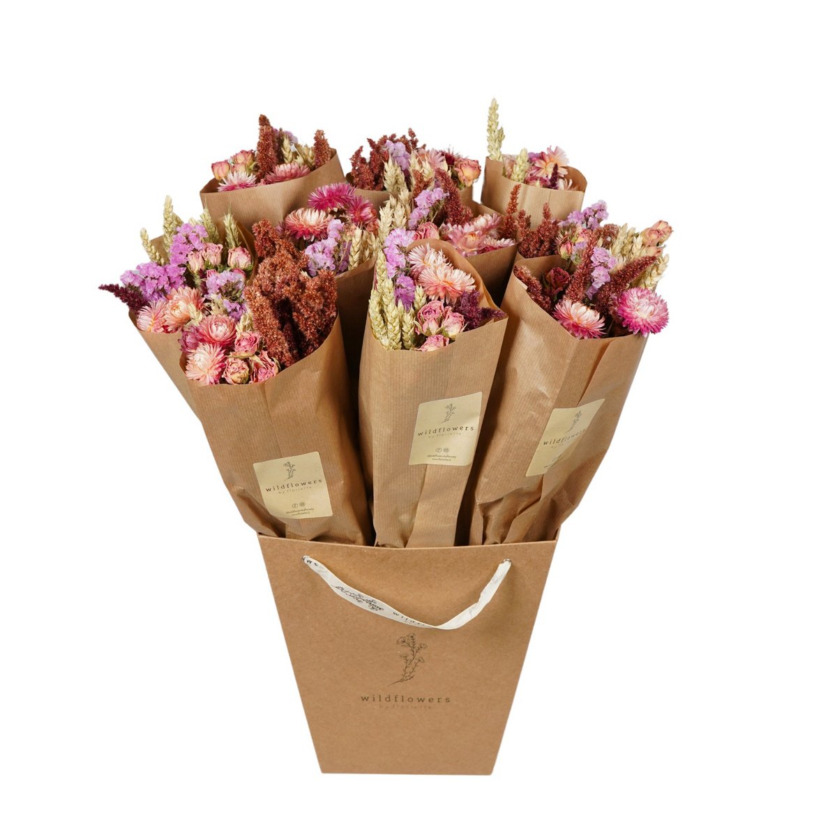 Market More Dried Flowers Bouquet – Pink
