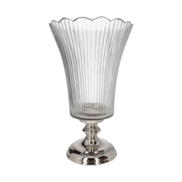 Silver crystal cup candle holder 40x25 cm