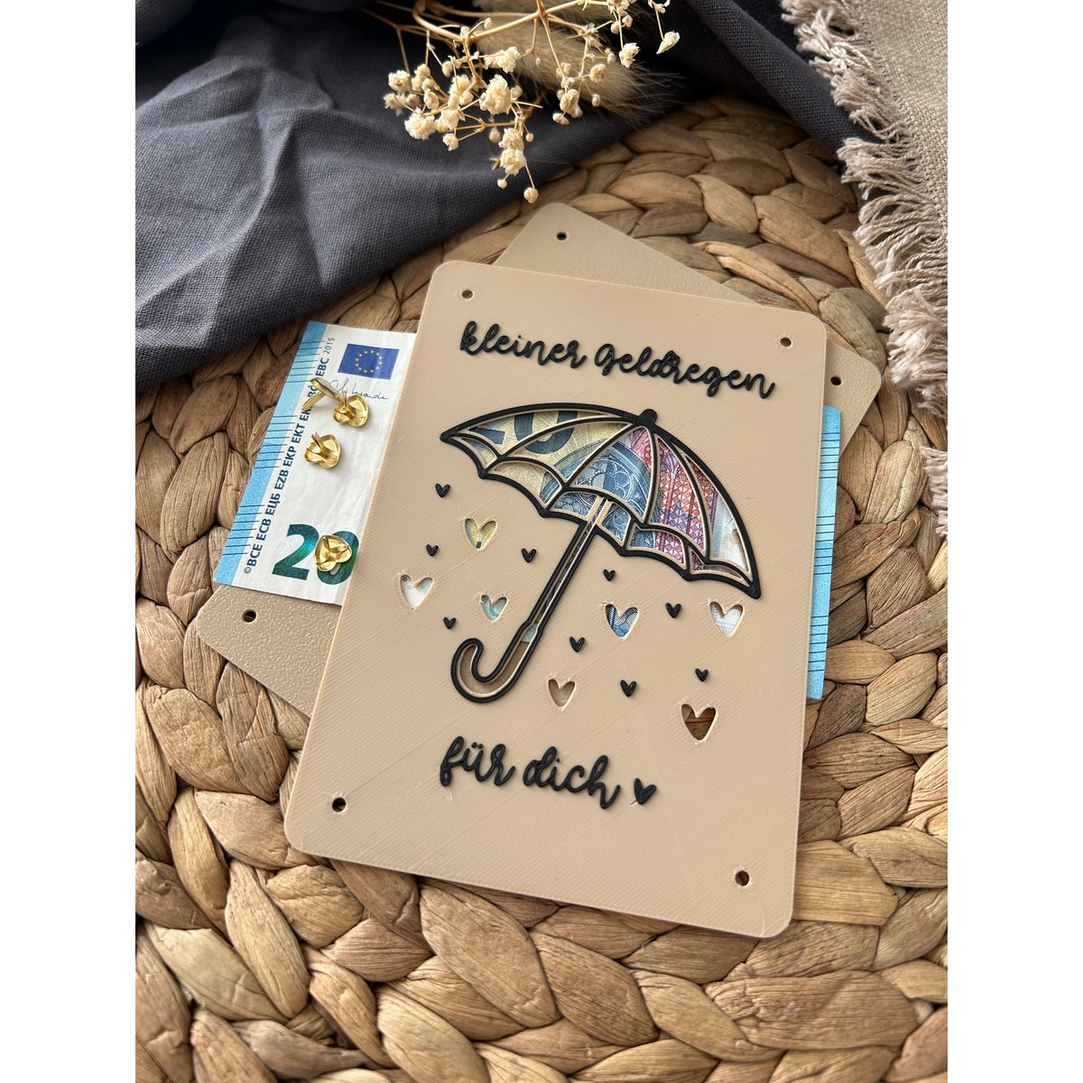 Money gift card - creative packaging for money gifts - financial injection, thank you & gift idea Thank you money rain
