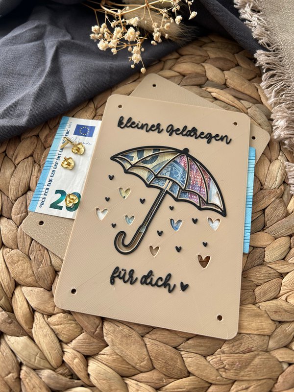 Money gift card - creative packaging for money gifts - financial injection, thank you & gift idea Thank you money rain