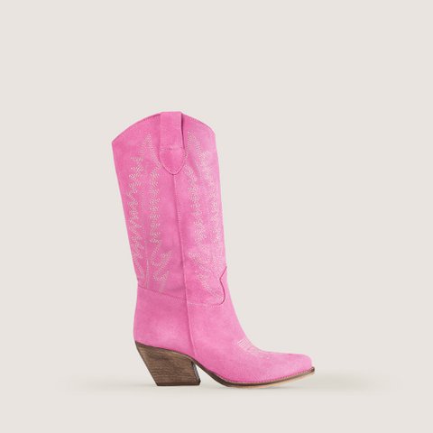 Dallas Midi Fucsia Texan Boots