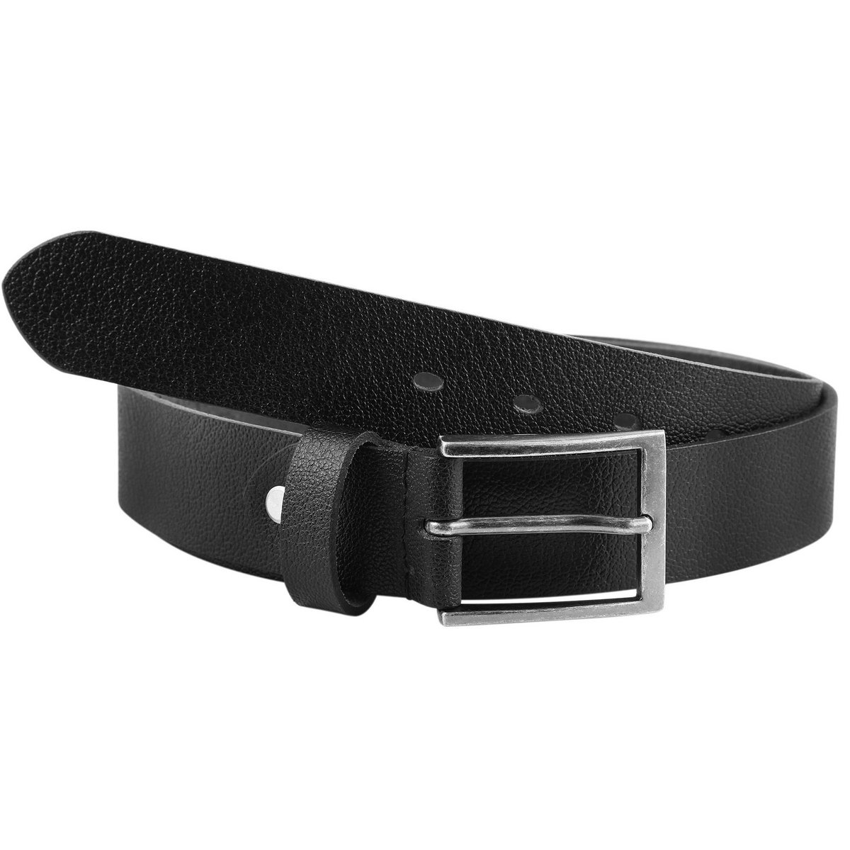 Leonardo Verrelli genuine leather belt, black, can be shortened, length 140 cm