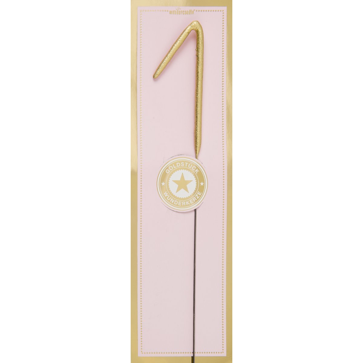 1 gold Goldstück pink Wondercandle® classic