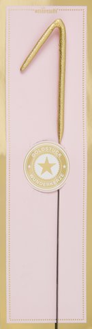 1 gold Goldstück pink Wondercandle® classic
