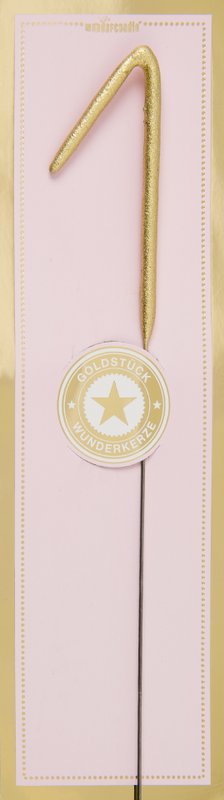1 gold Goldstück pink Wondercandle® classic
