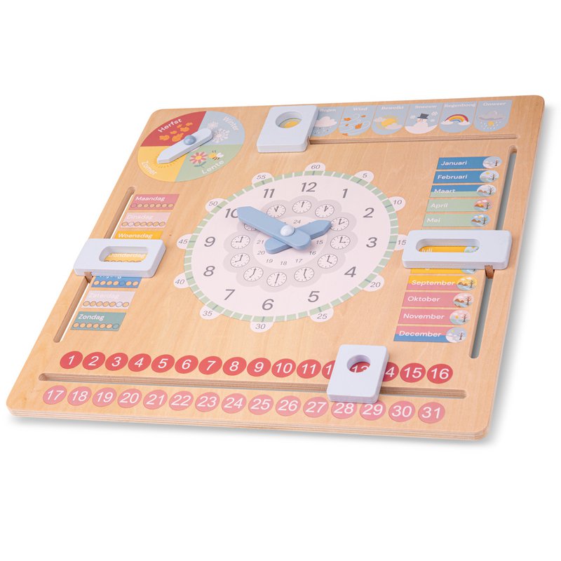 Wooden Calendar Clock