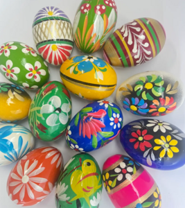 Wooden Easter egg 10 pc