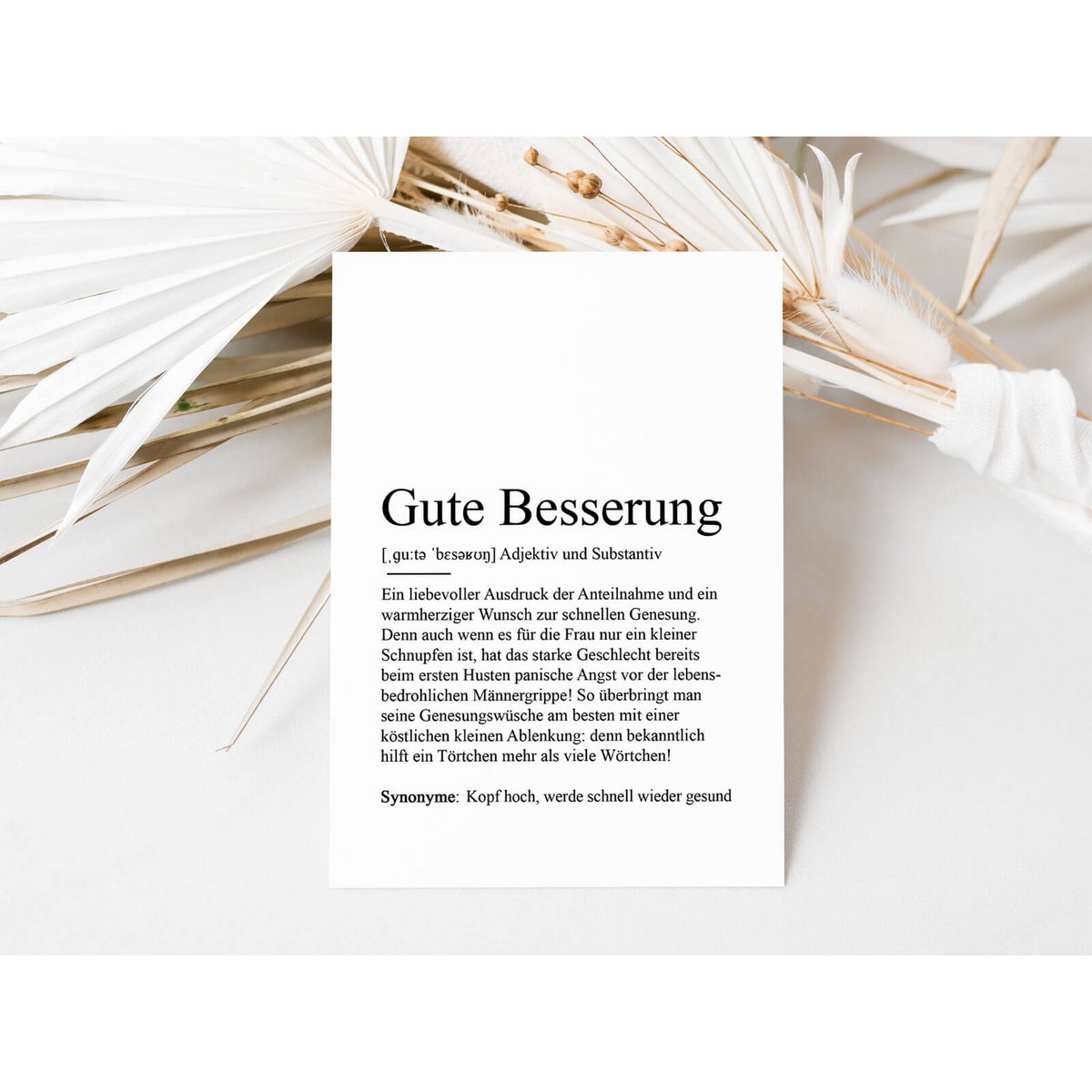 Postcard "Get well soon" definition