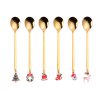 Cuillères dorées Noël - lot de 6