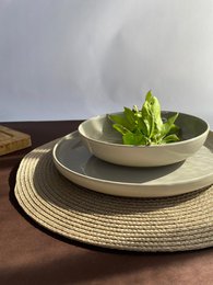Elements Silver Sand Soup Plate