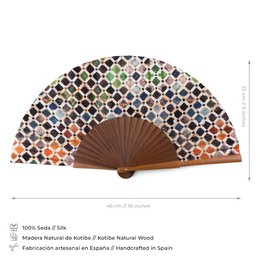 Alhambra inspirierte Seidenhand -Fan -Comares