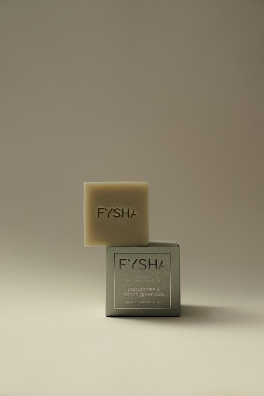Seife aus Pfefferminze und französischer grüner Tonerde – vegan, handgefertigt, frei von Palmöl