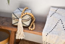 Guirlande de perles de bois