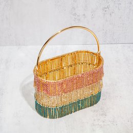 Kroonluchter verfraaid met gouden Franse vlag diamanten tas