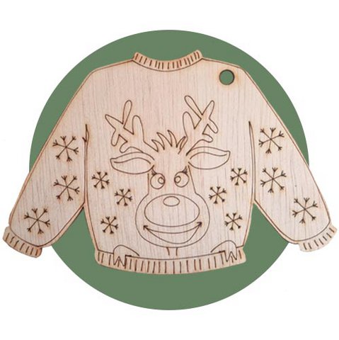Ugly Christmas sweater decoration for the tree or decorate the sweaters